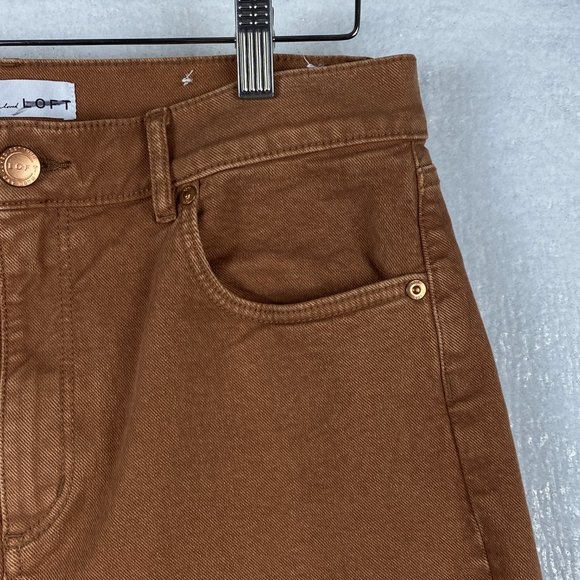 LOFT Women's High Rise Jeans in Brown - Picture 5 of 16